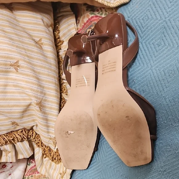 Steve Madden Chocolate Brown Strappy Heels - Picture 3 of 6